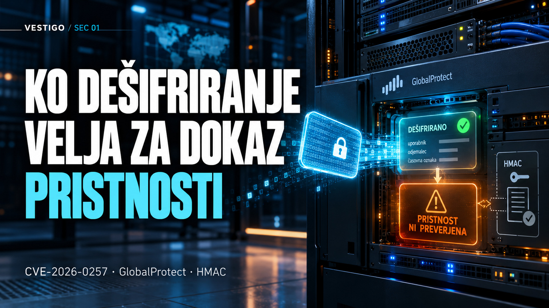 KO DEŠIFRIRANJE VELJA ZA DOKAZ PRISTNOSTI – ponazoritev razlike med dešifriranjem in preverjanjem pristnosti
